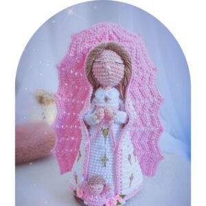 Receita de amigurumi em PDF - Virgem de Guadalupe