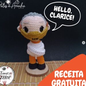 Receita de amigurumi gratuita - Hannibal Lecter