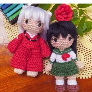 Receita de amigurumi em PDF - Inuyasha e Kagome
