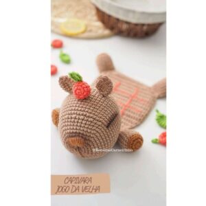 Receita de amigurumi em PDF - Jogo da Velha Capivara