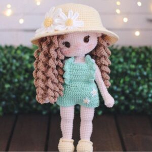 Receita de amigurumi em PDF - Boneca Margarida