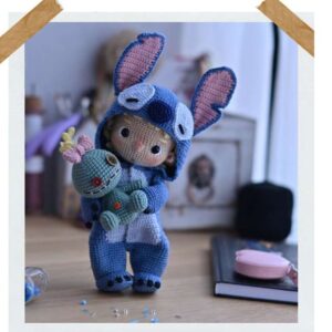 Receita de amigurumi em PDF - Menino Stich
