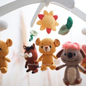 Receita de amigurumi em PDF - Mobile Rei Leão