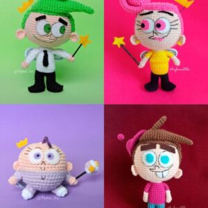 Receita de amigurumi em PDF - Os Padrinhos Mágicos