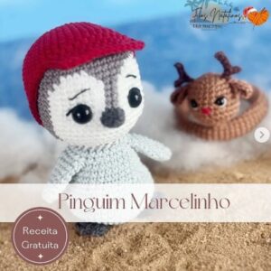 Receita de amigurumi gratuita - Pinguim Marcelinho