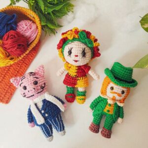 Receita de amigurumi em PDF - Trio do sitio do Pica Pau Amarelo