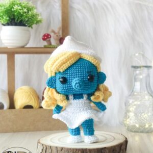 Receita de amigurumi em PDF - Smurfette