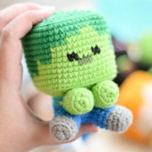 Receita de amigurumi em PDF - Minecraft Zumbi