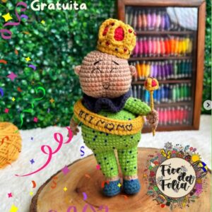 Receita de amigurumi em PDF - Rei Momo
