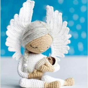 Receita de Amigurumi em pdf - Anjo com Bebê no Colo