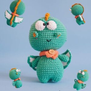 Receita de Amigurumi em pdf - Kooky o Dragão