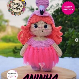 Receita de amigurumi gratuita - Fantasia de Flamingo