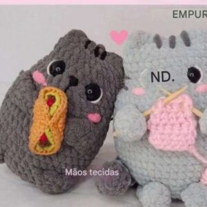 Receita de amigurumi gratuita - Gatinho tecendo