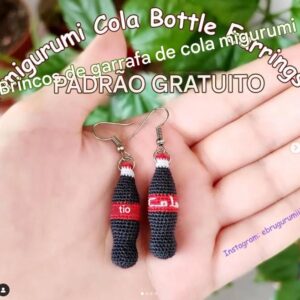 Receita de amigurumi gratuita - Brinco Coca Cola