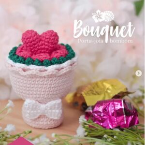 Receita de amigurumi gratuita - Bouquet - Porta Bom bom