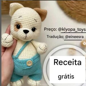 Receita de amigurumi gratuita - Cachorrinho