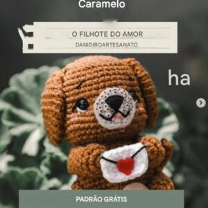 Receita de amigurumi gratuita - Caramelo , o filhote do amor