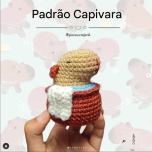 Receita de amigurumi gratuita - Capivara no Banho