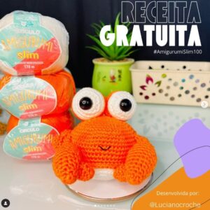 Receita de amigurumi gratuita em PDF - Carangueijo