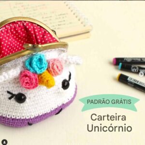 Receita de amigurumi gratuita - Carteira de unicórnio
