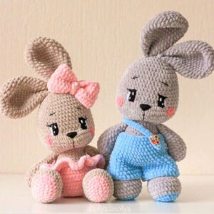 Receita de Amigurumi em pdf - Casal de Coelhos