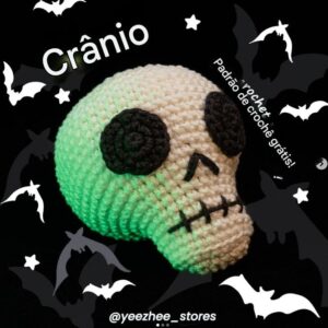 Receita de amigurumi gratuita - Crânio