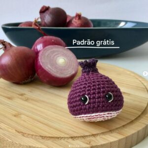 Receita de amigurumi gratuita - Cebola Roxa