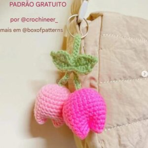 Receita de amigurumi gratuita - Chaveiro Tulipa