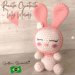 Receita de amigurumi gratuita - Coelha My Melody