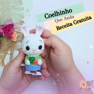 Receita de amigurumi gratuita - Coelho que anda