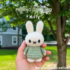 Receita de amigurumi gratuita - Coelho Miffy