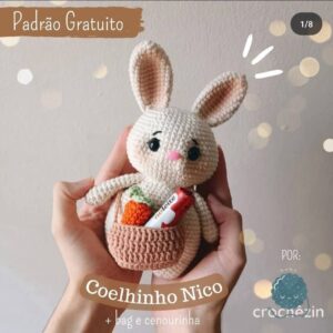 Receita de amigurumi gratuita - Coelhinho Nico