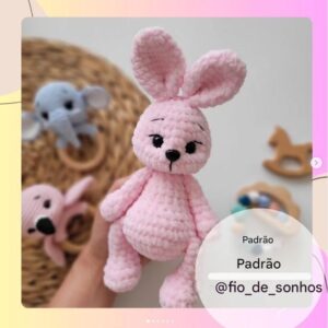 Receita de amigurumi gratuita - Coelhinho Rosa