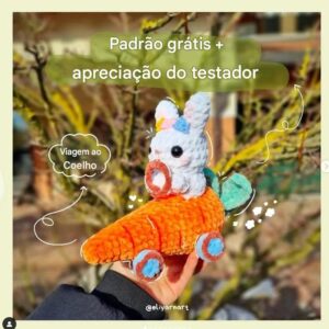 Receita de amigurumi gratuita - Viagem ao coelho