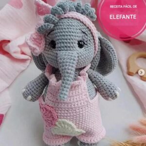 Receita de amigurumi gratuita - Elefanta
