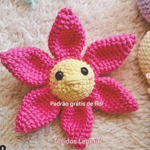 Receita de amigurumi gratuita - Flor