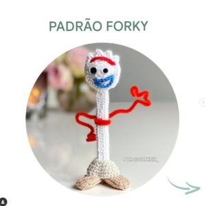 Receita de amigurumi gratuito - Forky