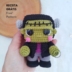 Receita de amigurumi gratuito em PDF - Frank