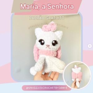Receita de amigurumi gratuita - Gatinha Marie