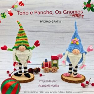 Receita de amigurumi gratuita - Gnomos