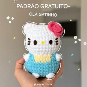 Receita de amigurumi gratuita - Hello Kitty
