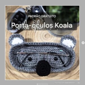 Receita de amigurumi gratuita - Porta óculos coala