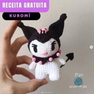 Receita de amigurumi gratuita - Kuromi