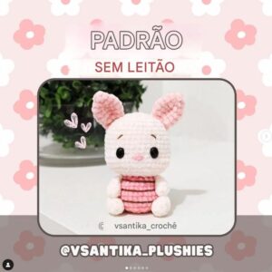 Receita de amigurumi gratuita - Leitão