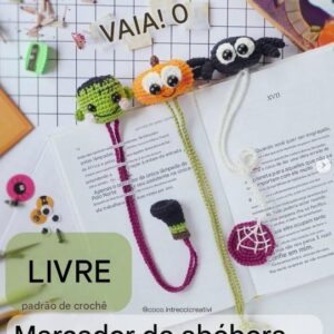 Receita de amigurumi gratuita - Marcador Abóbora