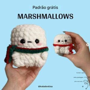Receita de amigurumi gratuita - Marshmallows