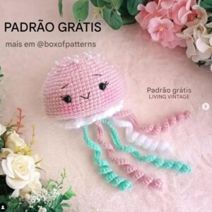 Receita de amigurumi gratuita - Medusa