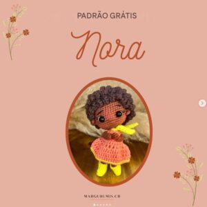 Receita de amigurumi gratuita - Boneca Nora