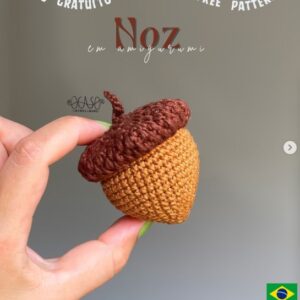 Receita de amigurumi gratuita - Noz