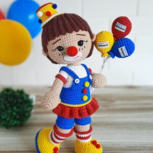 Receita de amigurumi em Pdf - Palhacinha Kiki